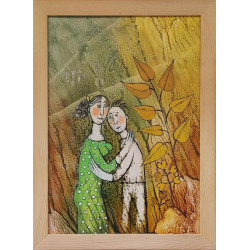 Jesienne zaloty – Klementyna Janusz (gwasz–tempera, 2024)