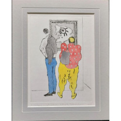 W Londynie na wystawie Picassa – Czesław Tumielewicz, suchoryt barwiony akwarelą