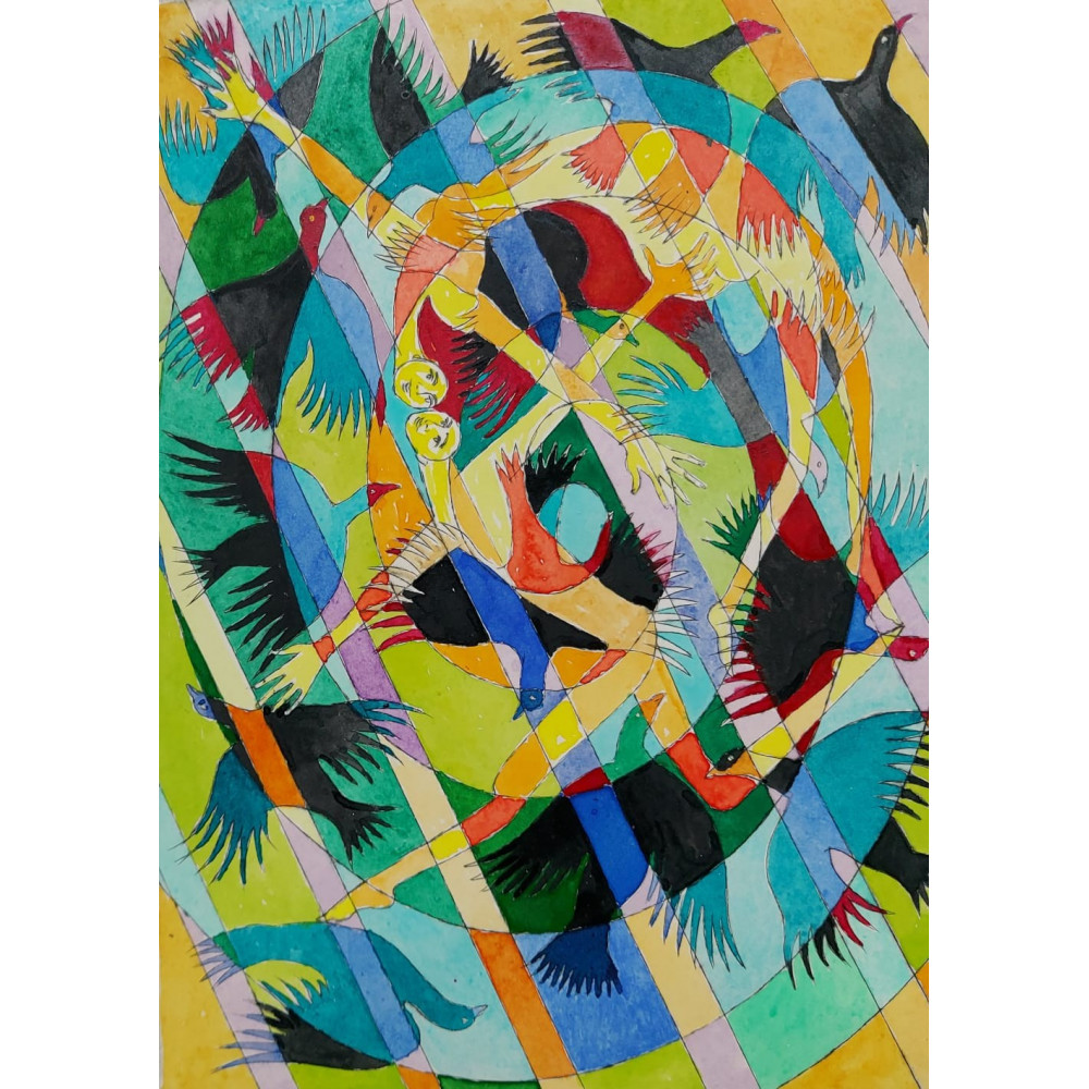 We wronim lesie 30cmx40cm Tumielewicz Czesław