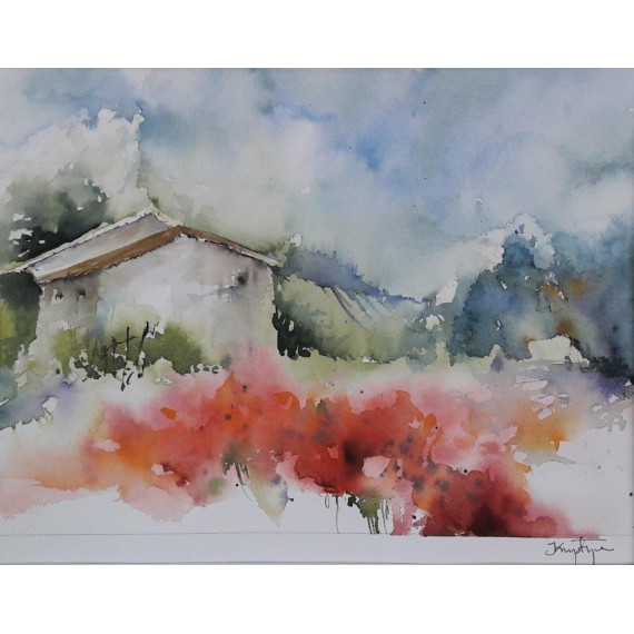 Pejzaż z makami Lubański Krystyna