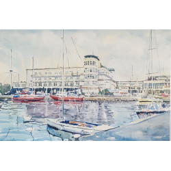 Gdynia, Szkoła Morska l (2025) Akwarele pejzażowe – obrazy nadmorskie Artura Bełczykowskiego