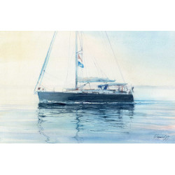 Cisza na Bałtyku 25×40 cm - Akwarela | Hanna Haponiuk