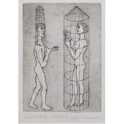 W swoich klatkach (2006)-30cmx25cm Tumielewicz Czesław