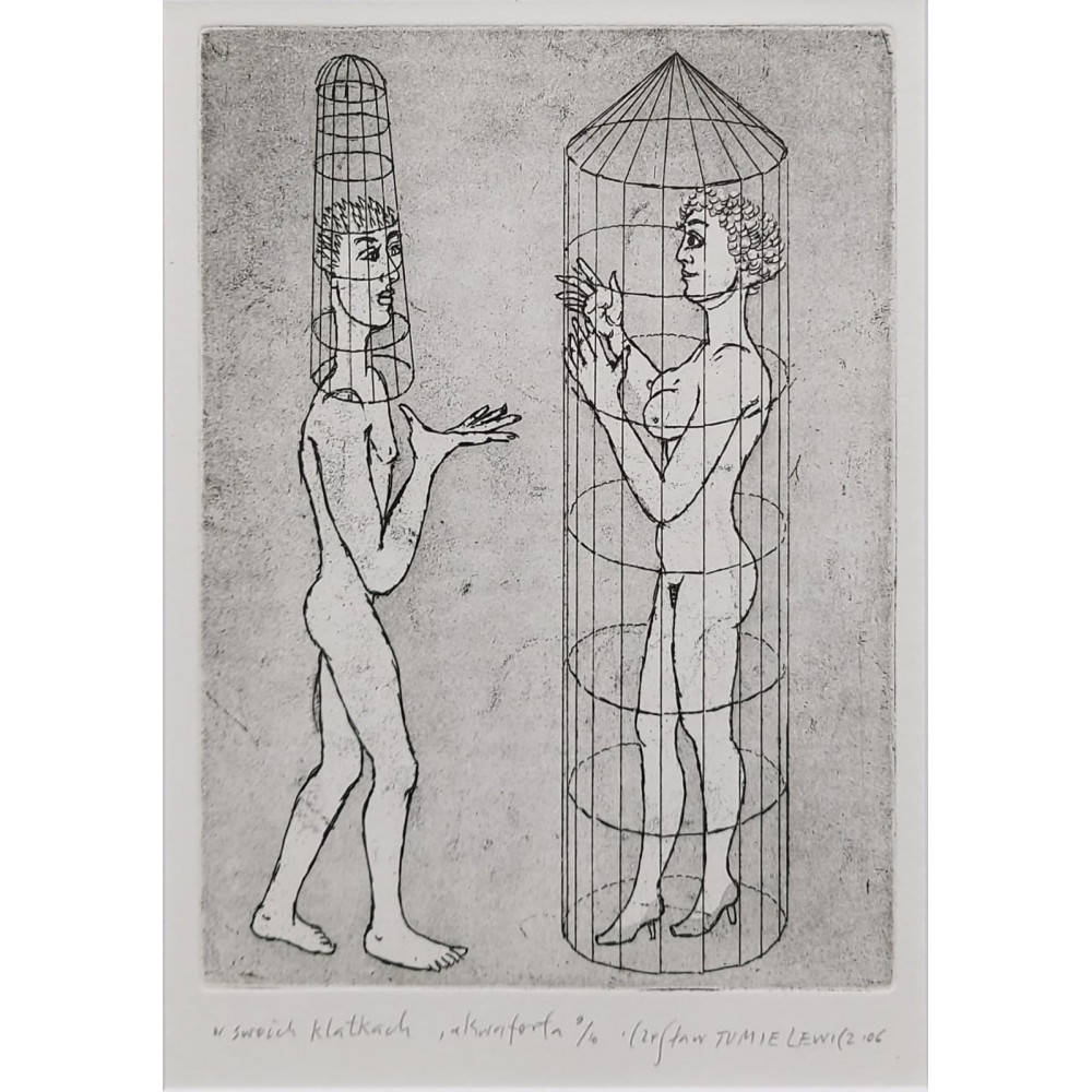 W swoich klatkach (2006)-30cmx25cm Tumielewicz Czesław