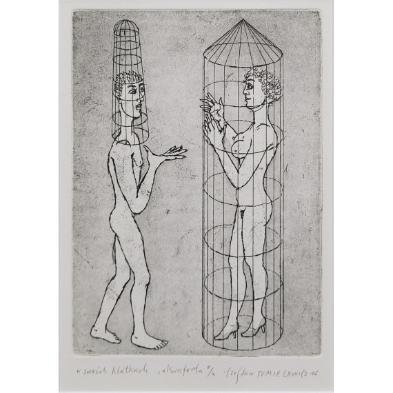 W swoich klatkach (2006)-30cmx25cm Tumielewicz Czesław