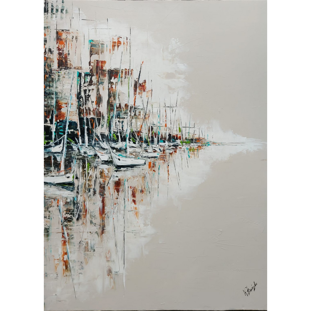 Port Jachtowy - 80cm ×60cm Żórańska Kinga