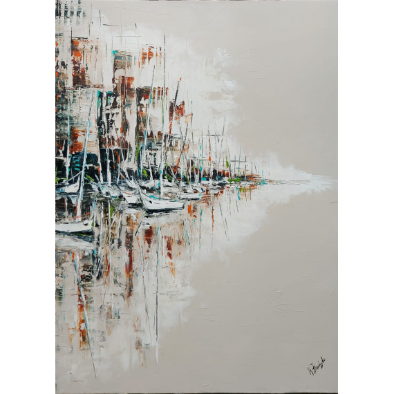 Port Jachtowy - 80cm ×60cm Żórańska Kinga