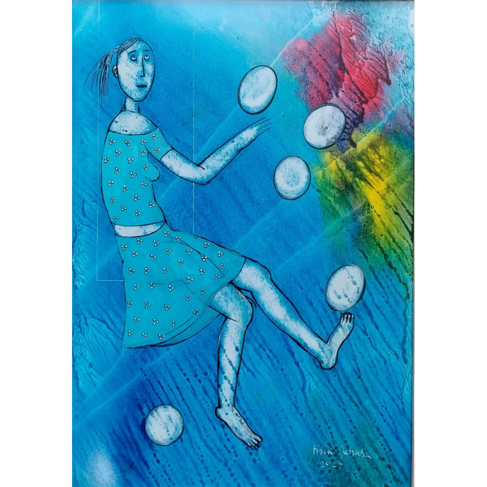 ZABAWA Z BALONIKAMI 53cmx38cm Janusz Klementyna