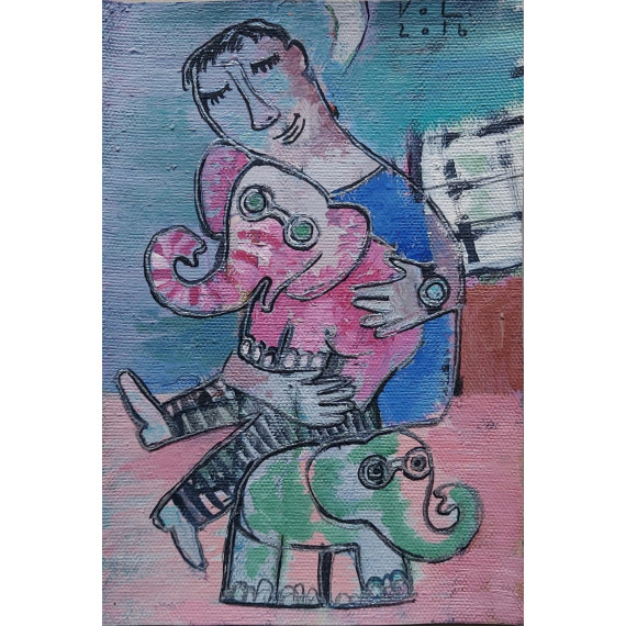 SŁOŃ 30cmx20cm Viktor Volodko