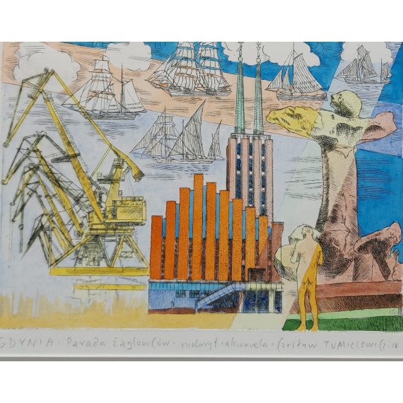 PARADA ŻAGLÓW(2018) 30x40cm Tumielewicz Czesław