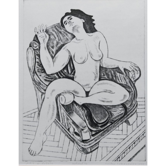AKT W FOTELU 50mx40cm Tumielewicz Czesław