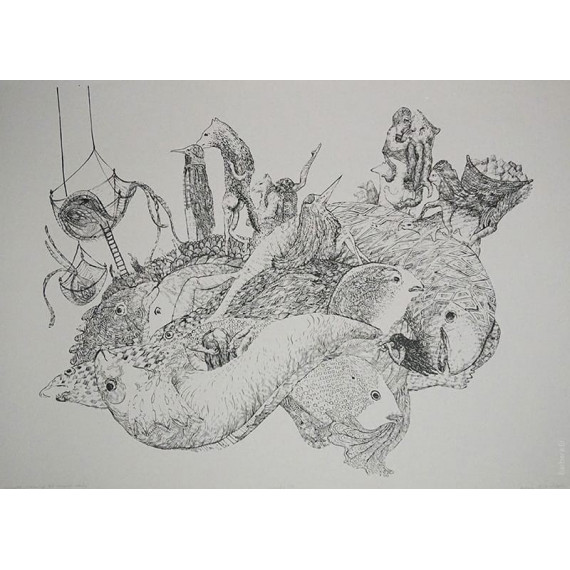 TALERZ RYB 70cmx100cm Barbara Leszczyńska