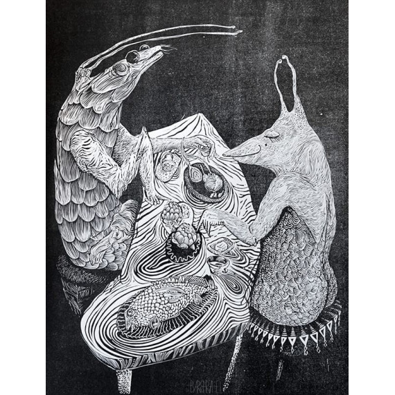 PÓŹNY WIECZÓR W PONT CROIX (2017)63cmx48cm Barbara Leszczyńska