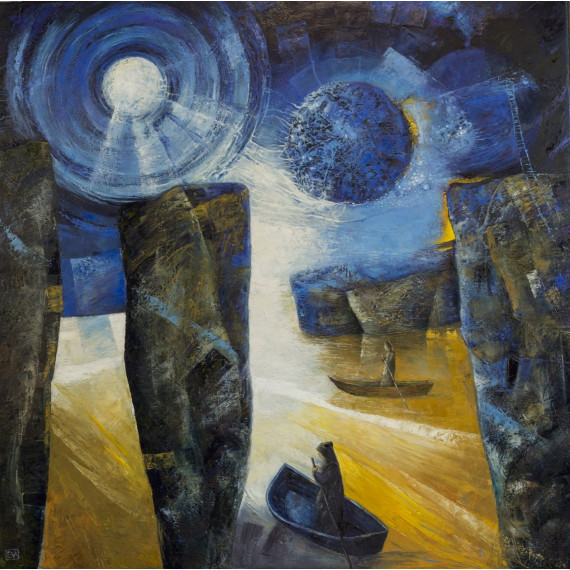 POŁAWIACZE GWIAZD 90cmx90cm Przybyła Ewa