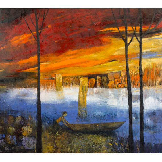 TYLKO NIE PŁYŃ TĄ RZEKĄ 80cmx90cm Przybyła Ewa