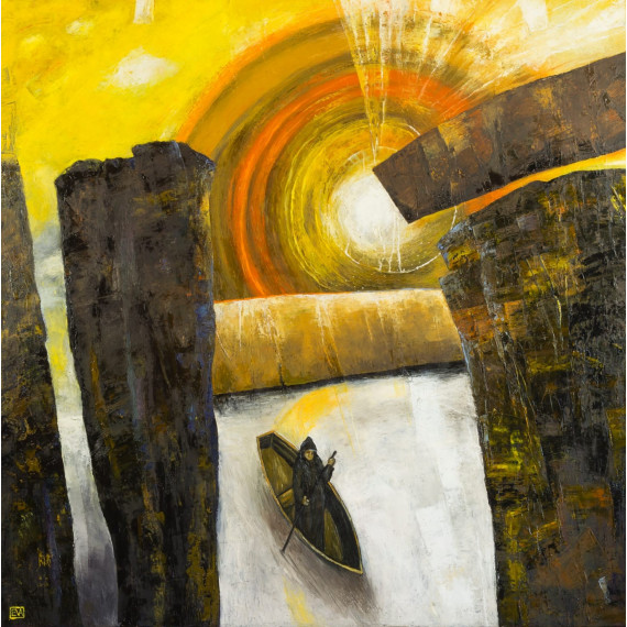 PODRÓŻ ZA JEDNEGO OBOLA 90cmx90cm Przybyła Ewa