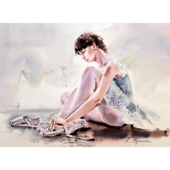 BALETNICA - PO SPEKTAKLU 40cmx50cm Majewska Tatiana