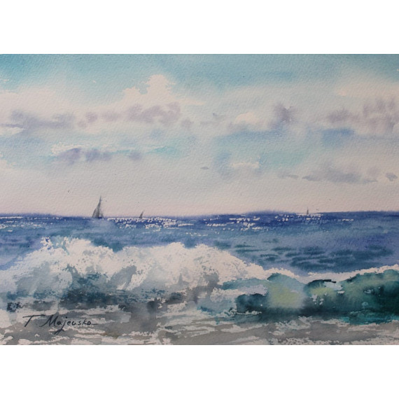 NA PEŁNYM MORZU 30cmx40cm Majewska Tatiana